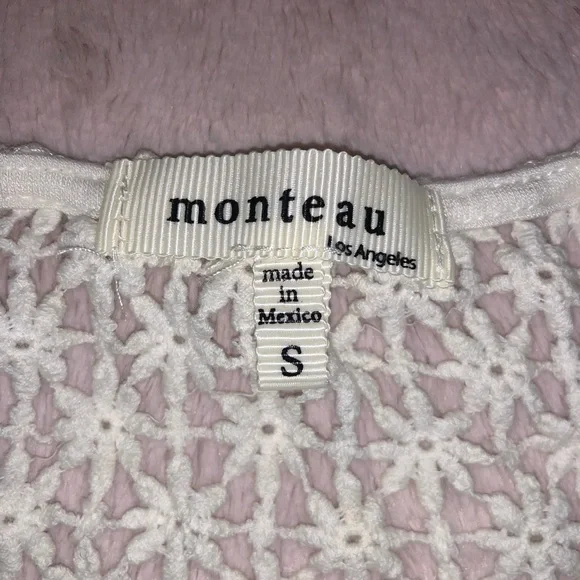 NEW Flowy White Laced Back Tank - Monteau - Picture 3 of 5